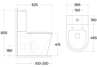 Напольный унитаз Sintesi Essler SIN-TP-SLR-281 безободковый белый